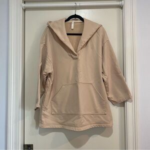 Nap Cream tunic hoodie